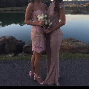 Pink Lace Sherri Hill Cocktail Dress